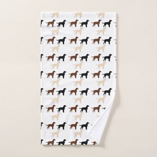 Labrador-RetrieverfarbSilhouetten Badhandtuch Set (Handtuch)