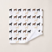 Labrador-RetrieverfarbSilhouetten Badhandtuch Set (Waschlappen)