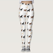 Labrador-RetrieverfarbSilhouetten Leggings (Vorderseite)