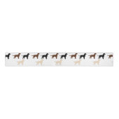Labrador-RetrieverfarbSilhouetten Ripsband (Vorderseite)