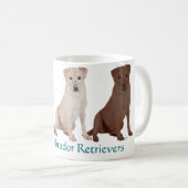 Labrador Retrievers - 3 Farben zur Liebe Kaffeetasse (VorderseiteRechts)