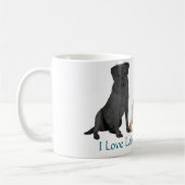 Labrador Retrievers - 3 Farben zur Liebe Kaffeetasse (Links)
