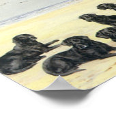 Labrador Retrievers auf der Stranddrucke Poster (Ecke)