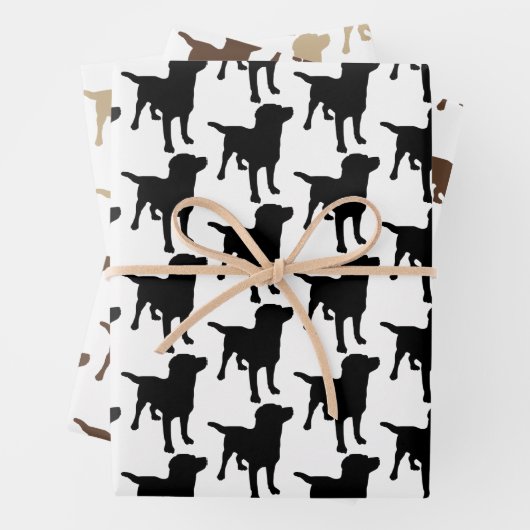 Labrador Retrievers Black Chocolate Yellow Hunde Geschenkpapier Set (Beispiel)