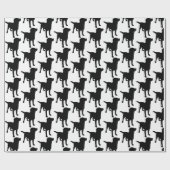 Labrador Retrievers Black Dog Pattern Geschenkpapier (Flach)