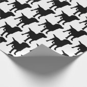 Labrador Retrievers Black Dog Pattern Geschenkpapier (Ecke)