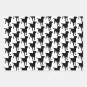 Labrador Retrievers Black Dog Pattern Geschenkpapier Set (Vorderseite)