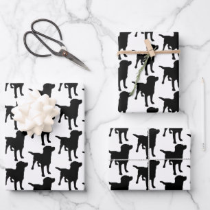 Labrador Retrievers Black Dog Pattern Geschenkpapier Set