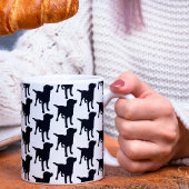 Labrador Retrievers Black Dog Pattern Kaffeetasse