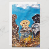 LABRADOR RETRIEVERS BRIEFPAPIER (Vorne/Hinten)