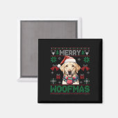 Labrador Retrievers Frohe Weihnachten Woofmas Hund Magnet (Vorderseite/Rückseite)