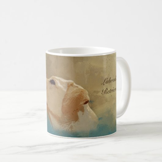 Labrador Retrievers: Gelbe Labrador Dog Lovers Hau Kaffeetasse (VorderseiteRechts)