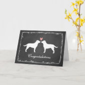 Labrador Retrievers Hochzeiten Herzlichen Glückwun Karte (Gelbe Blume)