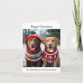 Labrador Retrievers in Christmas Jumpers Card Karte