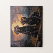 Labrador Retrievers in einer mondbeleuchteten Nach Puzzle (Vertikal)
