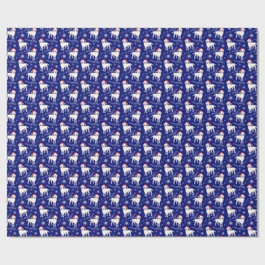 Labrador Retrievers in Weihnachten Hats Schneefloc Geschenkpapier (Flach)