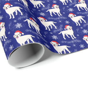 Labrador Retrievers in Weihnachten Hats Schneefloc Geschenkpapier