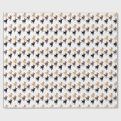 Labrador Retrievers In Weihnachtsmannmütze Weihnac Geschenkpapier (Flach)