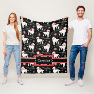 Labrador Retrievers in Weihnachtsmannmützen Weihn Fleecedecke