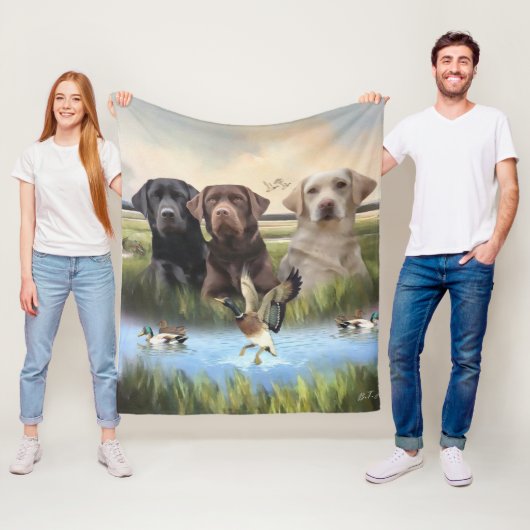 Labrador Retrievers (Jagdhunde) Fleecedecke (Beispiel)