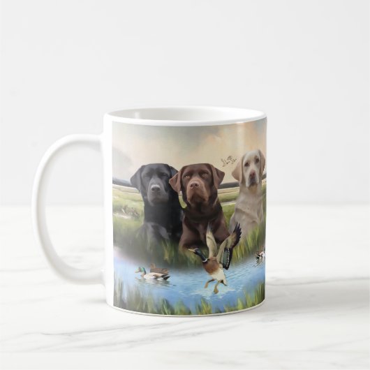 Labrador Retrievers (Jagdhunde) Kaffeetasse (Links)