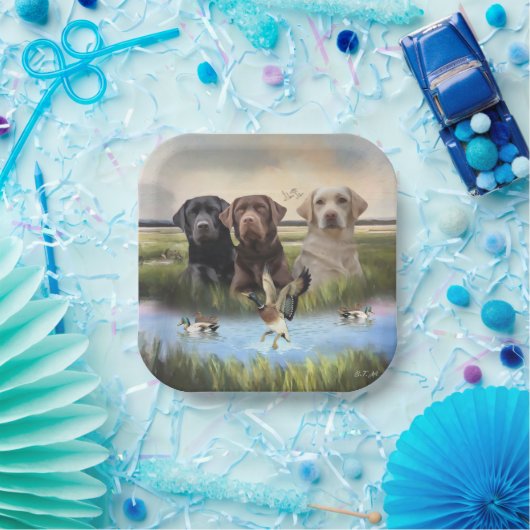 Labrador Retrievers (Jagdhunde) Pappteller (Party)