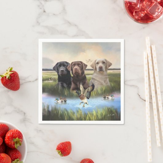 Labrador Retrievers (Jagdhunde) Serviette (Beispiel)