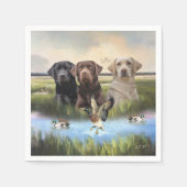 Labrador Retrievers (Jagdhunde) Serviette (Vorderseite)