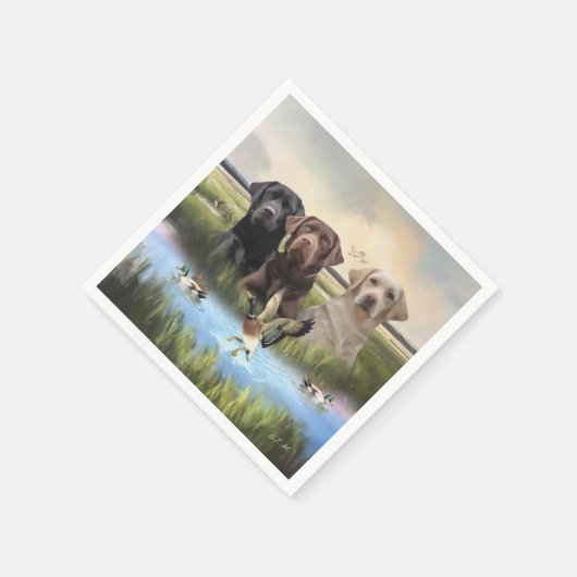 Labrador Retrievers (Jagdhunde) Serviette (Ecke)