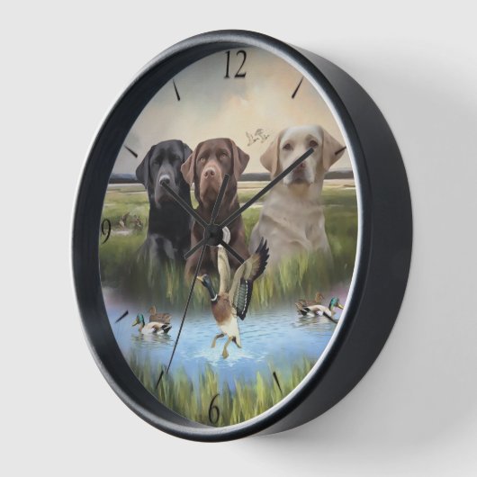 Labrador Retrievers (Jagdhunde) Uhr (Winkel)
