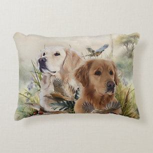 Labrador Retrievers mit Fasan,Kunst Dekokissen