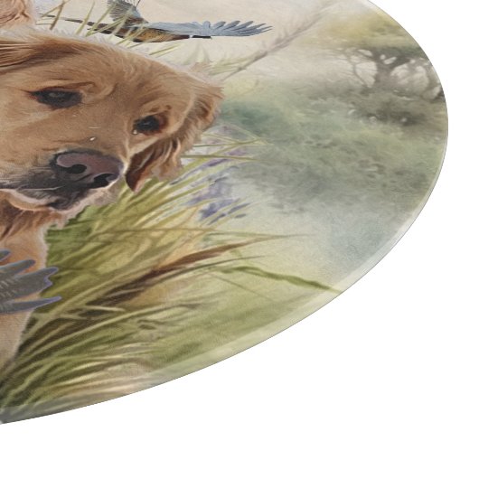 Labrador Retrievers mit Fasan,Kunst Schneidebrett (Ecke)