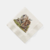 Labrador Retrievers mit Fasan,Kunst Serviette (Ecke)