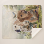 Labrador Retrievers mit Fasan,Kunst Sherpadecke (Vorderseite (Horizontal))
