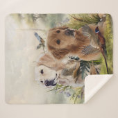 Labrador Retrievers mit Fasan,Kunst Sherpadecke (Vorderseite (Horizontal))