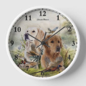 Labrador Retrievers mit Fasan,Kunst Uhr (Vorderseite)