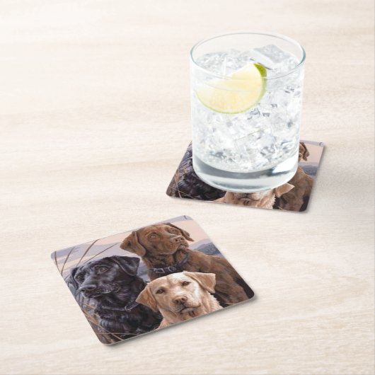 Labrador Retrievers Rechteckiger Pappuntersetzer (Vor Ort)