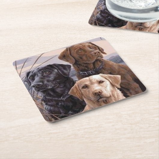 Labrador Retrievers Rechteckiger Pappuntersetzer (angewinkelt)