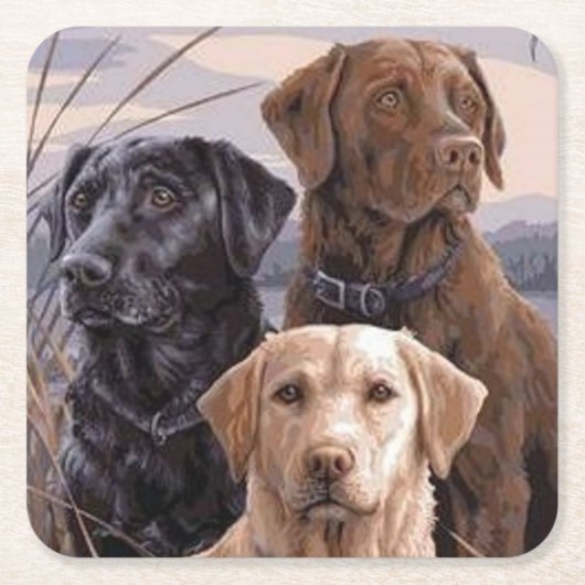 Labrador Retrievers Rechteckiger Pappuntersetzer (Vorderseite)