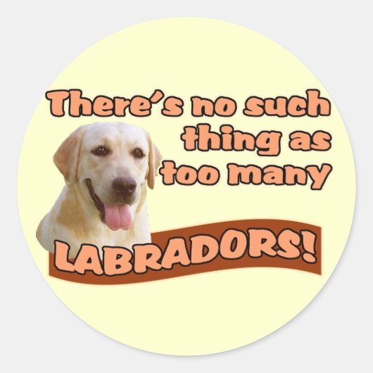 LABRADOR RETRIEVERS RUNDER AUFKLEBER (Vorderseite)