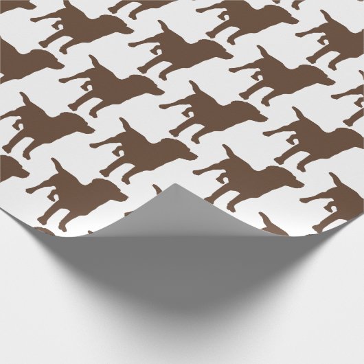Labrador Retrievers Schokolade-Hundemuster Geschenkpapier (Ecke)