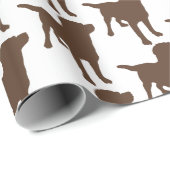 Labrador Retrievers Schokolade-Hundemuster Geschenkpapier (Rolleneckpunkt)