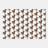 Labrador Retrievers Schokolade-Hundemuster Geschenkpapier Set (Vorderseite 2)
