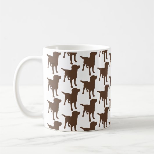 Labrador Retrievers Schokolade-Hundemuster Kaffeetasse (Links)