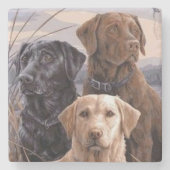 Labrador Retrievers Steinuntersetzer (Vorderseite)
