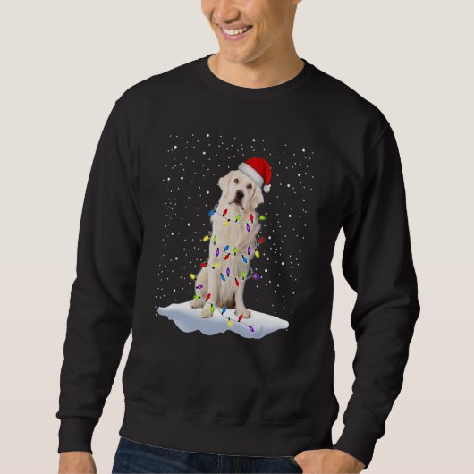 Labrador Retrievers Weihnachtsmannmütze Christbaum Sweatshirt (Vorderseite)