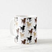 Labrador Retrievers Yellow Black Chocolate Dog Kaffeetasse (Vorderseite Links)