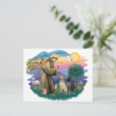 Labrador Retrievers (zwei) Postkarte (Stehend Vorderseite)