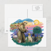 Labrador Retrievers (zwei) Postkarte (Vorne/Hinten)