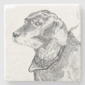 Labrador-Retrieverstein-Untersetzer Steinuntersetzer (Vorderseite)